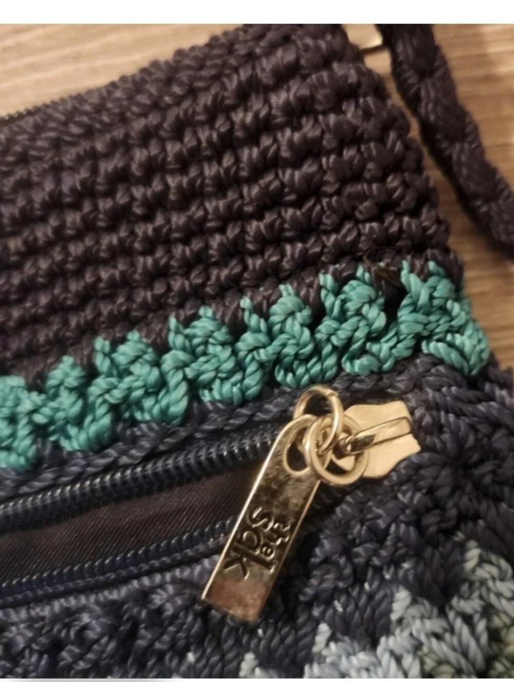 The Sak NWT Blue Stripe Crochet 3-in-1 Bag | Crossbody Shoulder Clutch